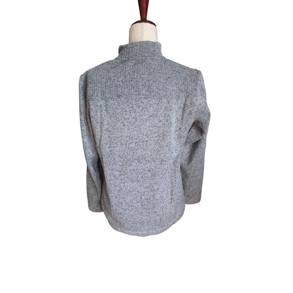 TELLURIDE CLOTHING CO 1/4 ZIP MOCK NECK GRAY FLEECE PULLOVER SMALL Men's Sweater - Picture 6 of 8